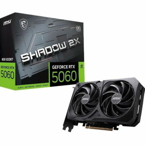 G5060-8S2C MSI GeForce RTX 5060 Shadow 2X OC 8GB GDDR7 PCIe 5.0 GPU Video Card